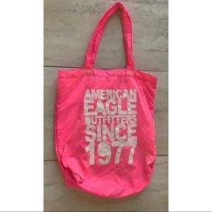 Y2K America Eagle Neon Pink Tote